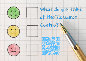 Feedback boxes and the text 'What do you think of the Resource Centre?'